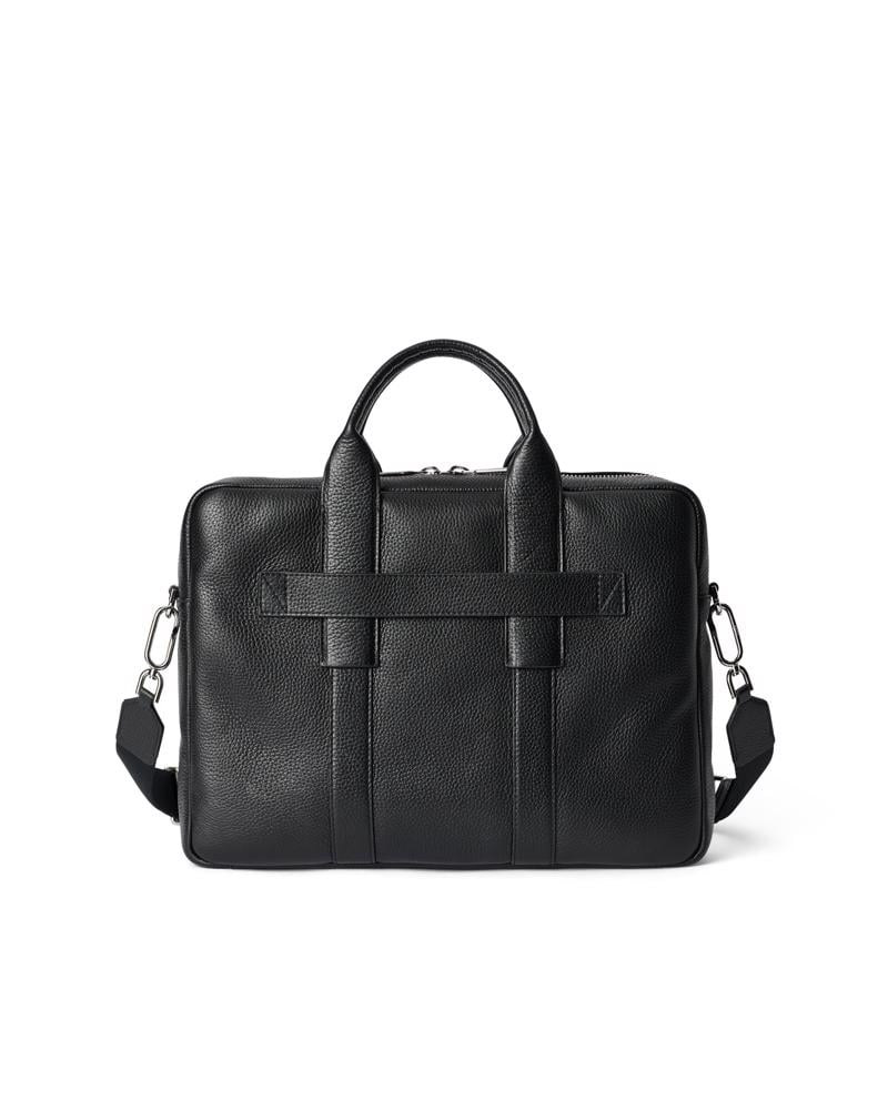 Black ECCO Laptop Bag Pebbled Leather