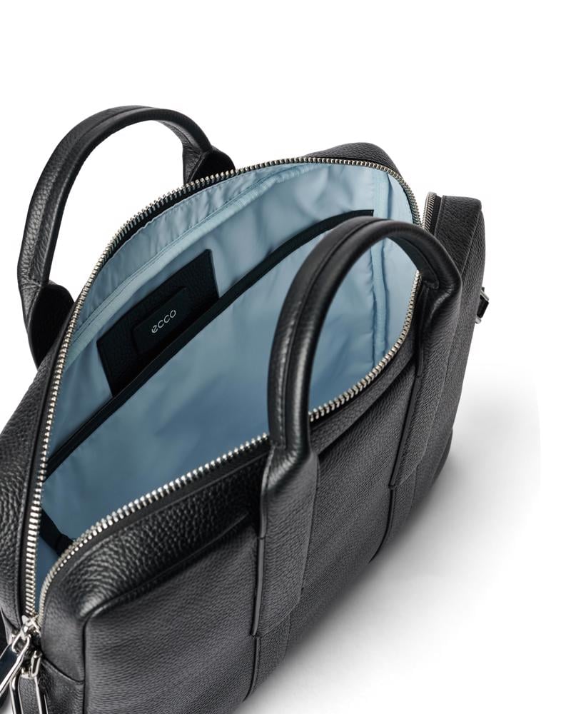 Siyah ECCO Laptop Bag Pebbled Leather | Ecco