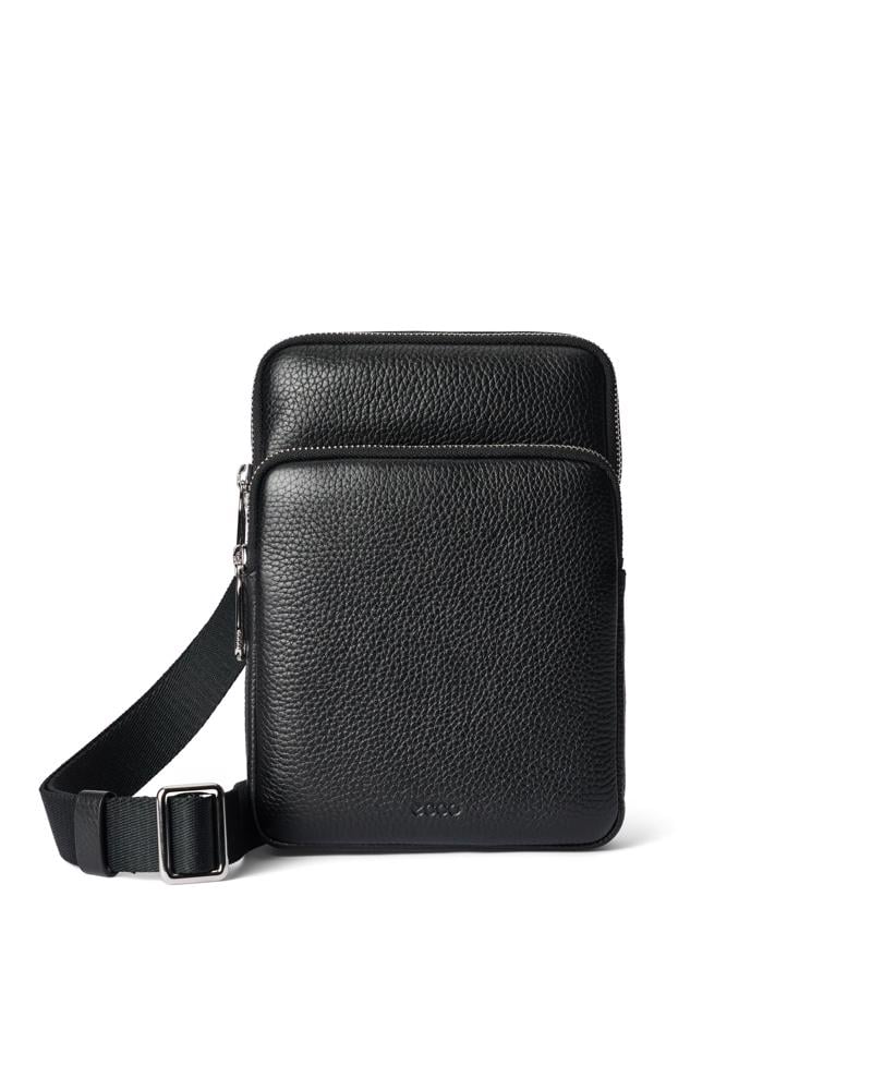 Black ECCO Flat Pouch Pebbled Leather