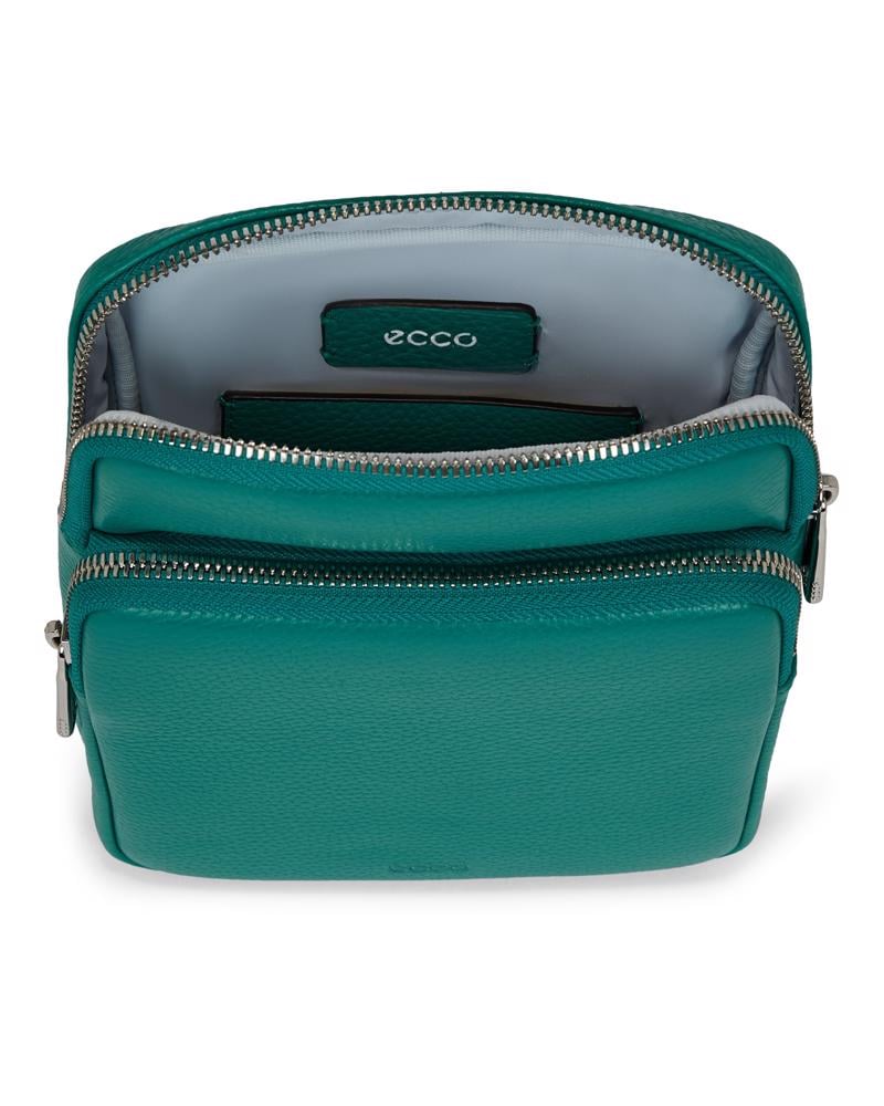 ëOGGë  Yeşil ECCO Flat Pouch Pebbled Leather | Ecco
