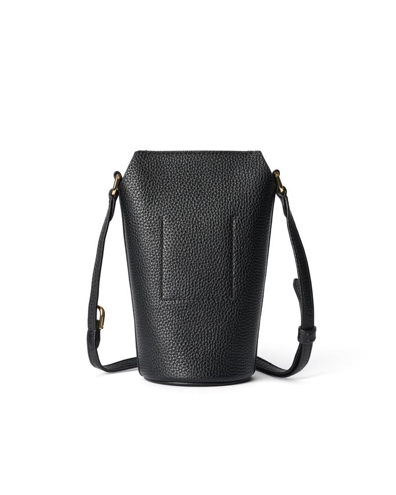 Siyah ECCO Pot Bag Pebbled Leather