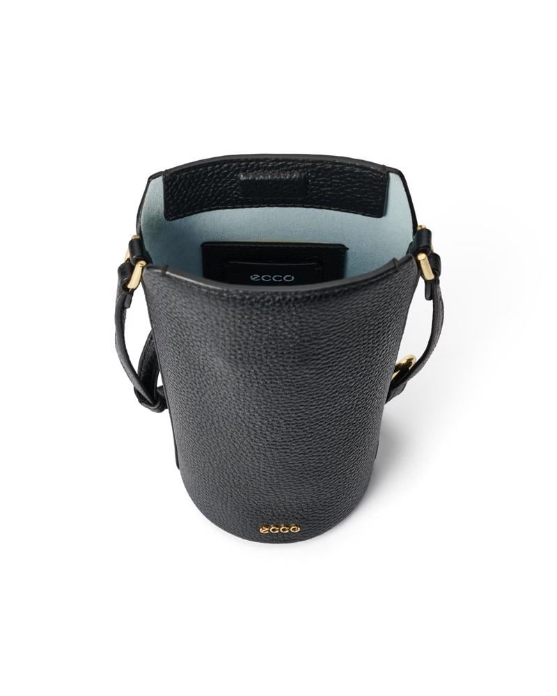 Siyah ECCO Pot Bag Pebbled Leather
