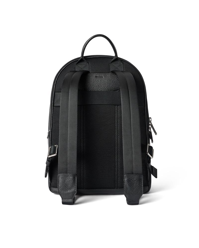 Black ECCO Round Pack L Pebbled Leather Bag