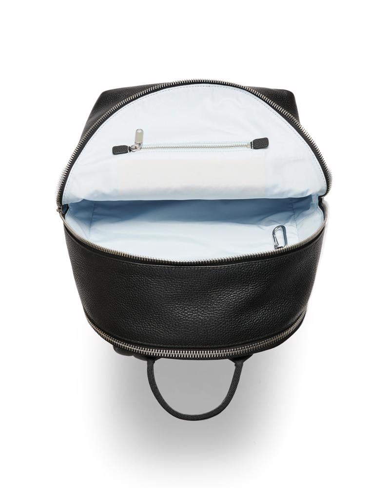 Black ECCO Round Pack L Pebbled Leather Bag