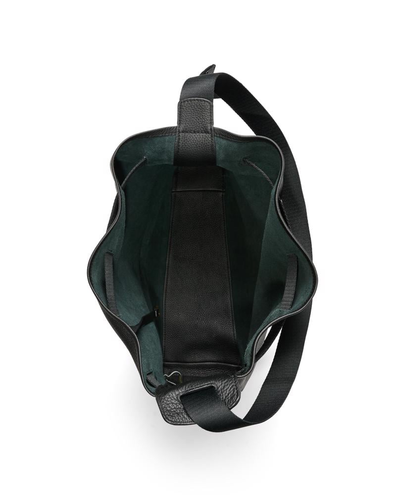 Black ECCO Sail Bag L Pebbled Leather