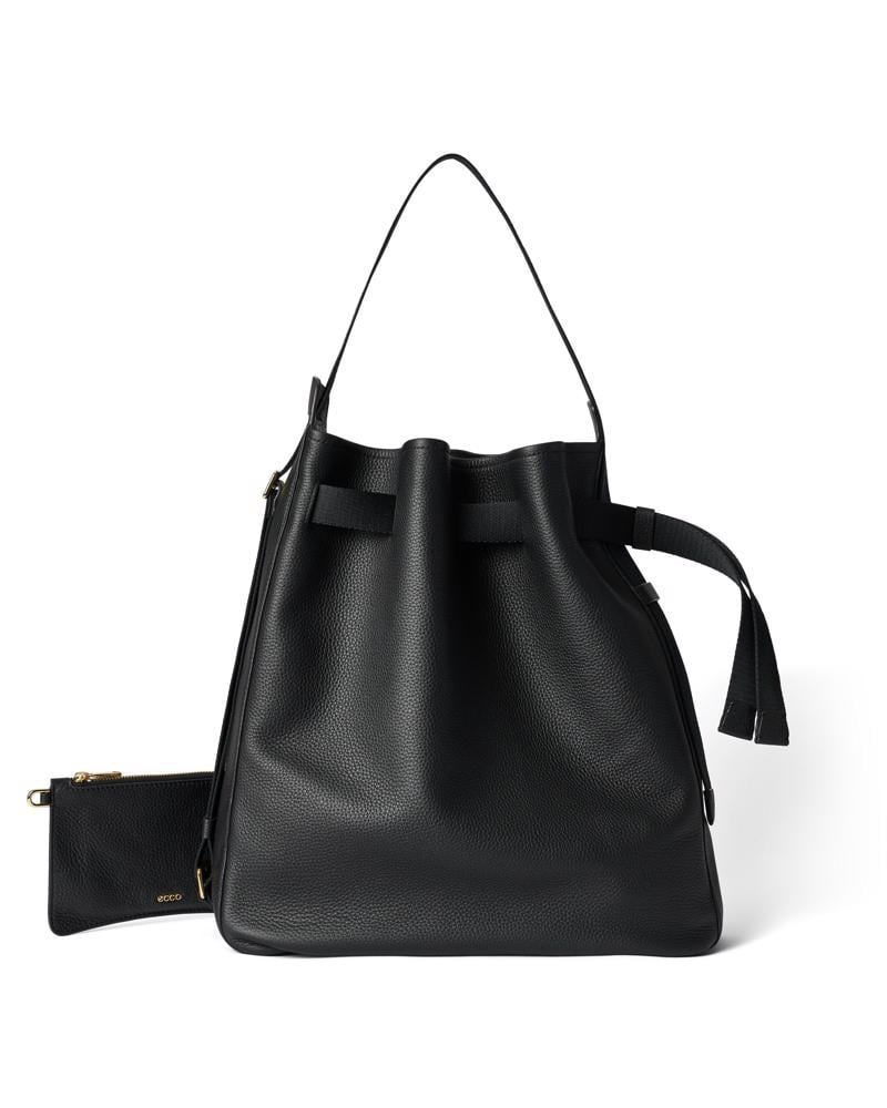 Black ECCO Sail Bag L Pebbled Leather