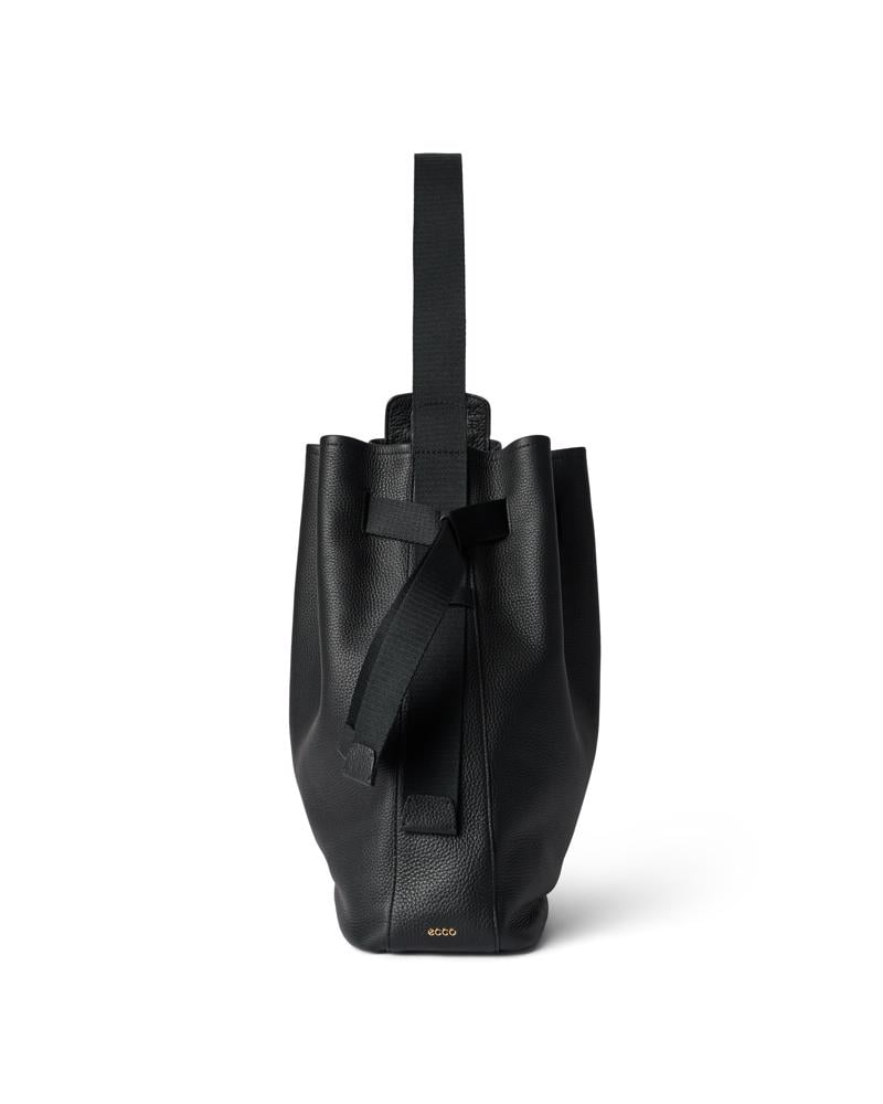 Black ECCO Sail Bag L Pebbled Leather