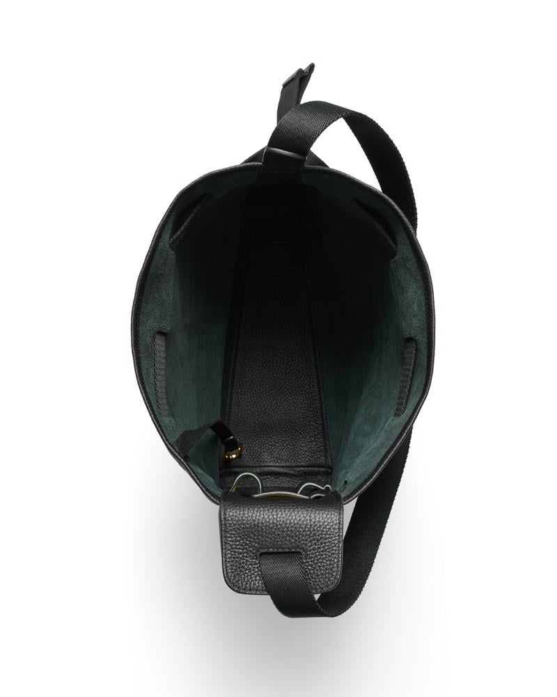 Siyah ECCO Sail Bag M Pebbled Leather