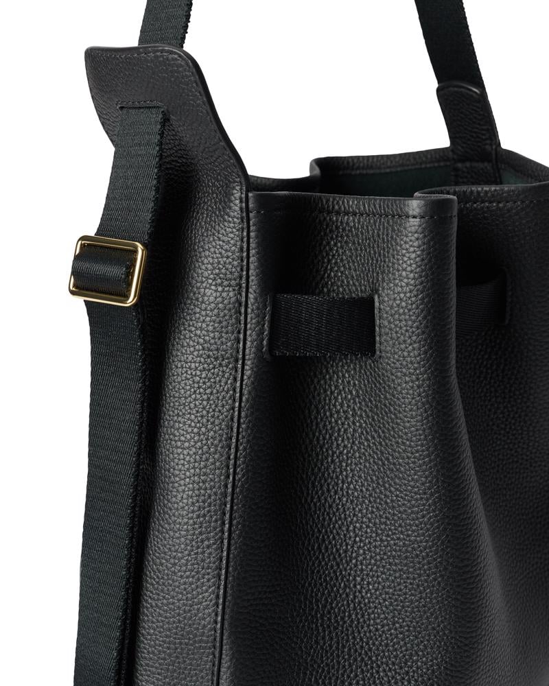 Siyah ECCO Sail Bag M Pebbled Leather