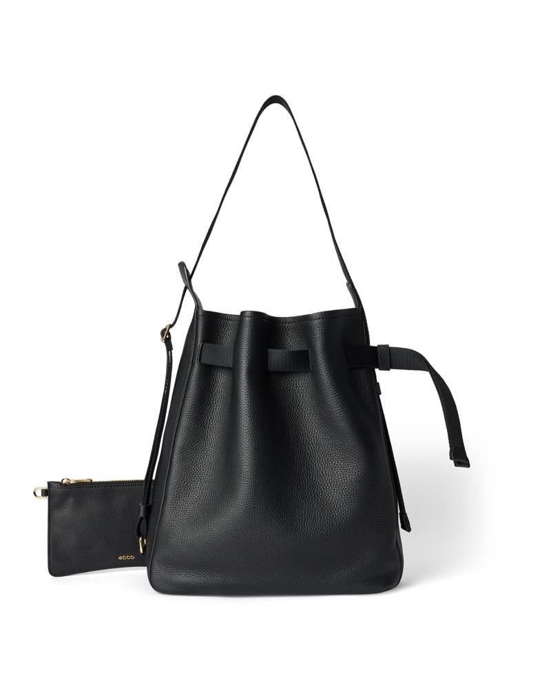Siyah ECCO Sail Bag M Pebbled Leather