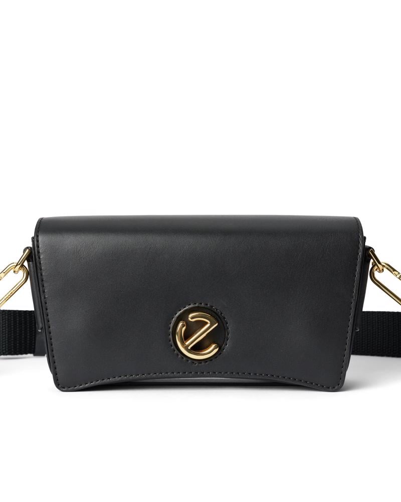 Black ECCO Pinch Bag M Lock Wave Leather