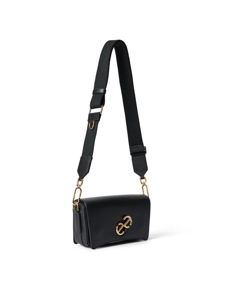 Black ECCO Pinch Bag M Lock Wave Leather