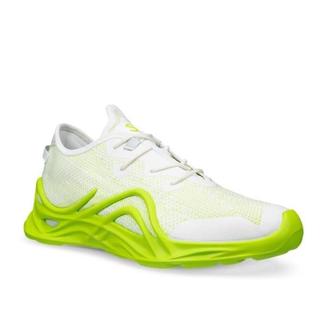 White ECCO Biom Infinite M Lime Punch
