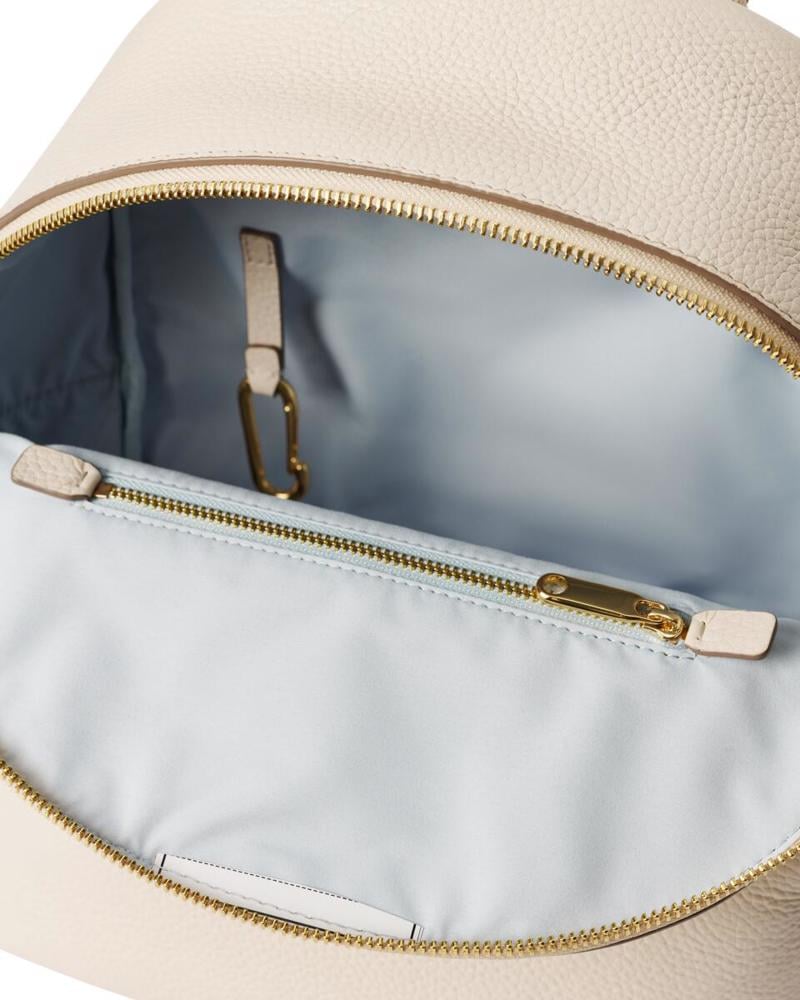 Beige ECCO Round Pack M Pebbled Leather Bag