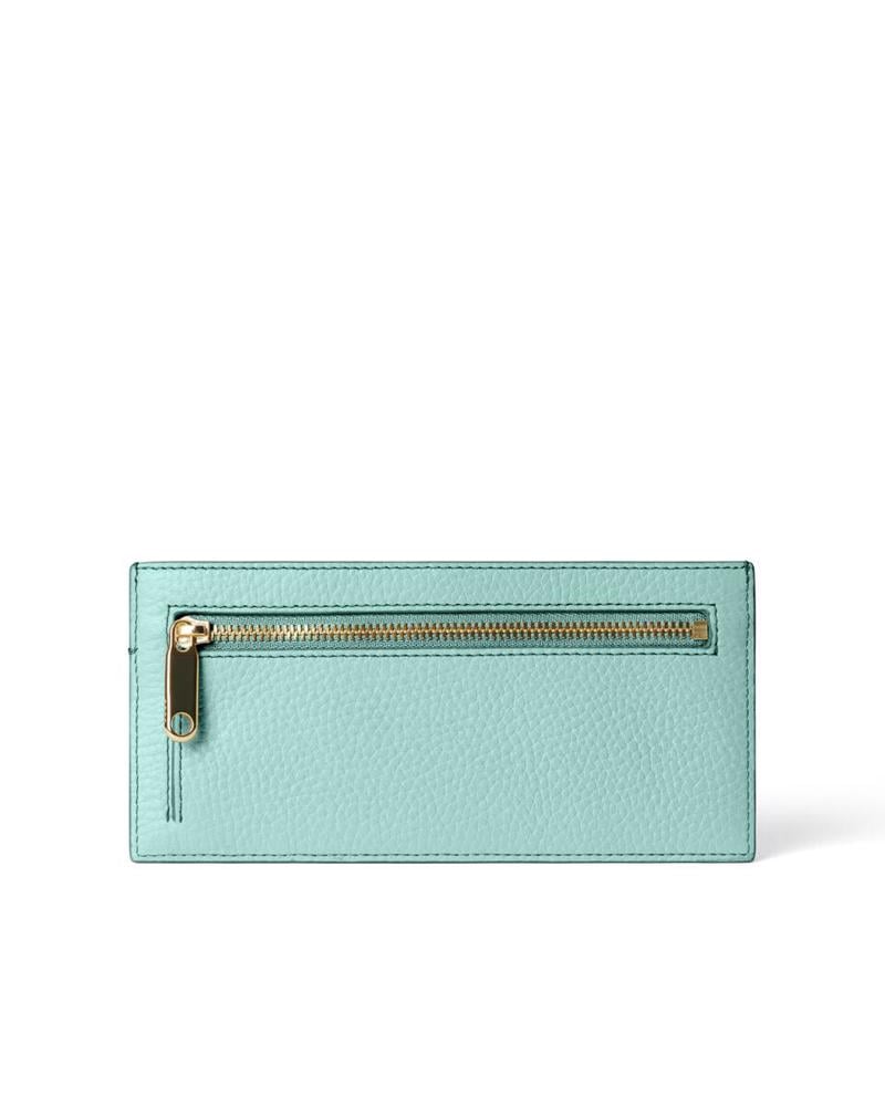 Blue ECCO Wallet Pebbled Leather