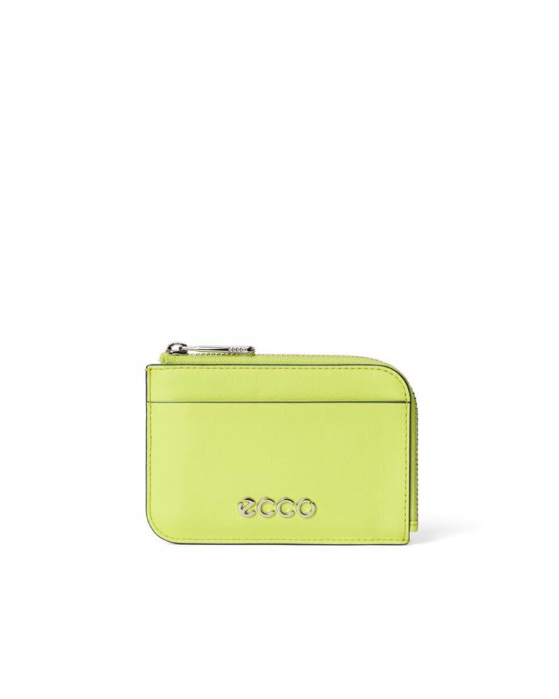 Yellow ECCO Card Case Zipped Soft Smooth