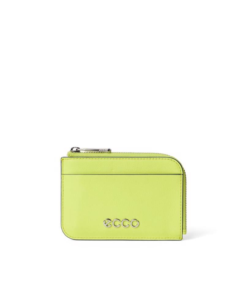 Yellow ECCO Card Case Zipped Soft Smooth
