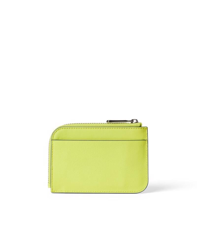 Yellow ECCO Card Case Zipped Soft Smooth