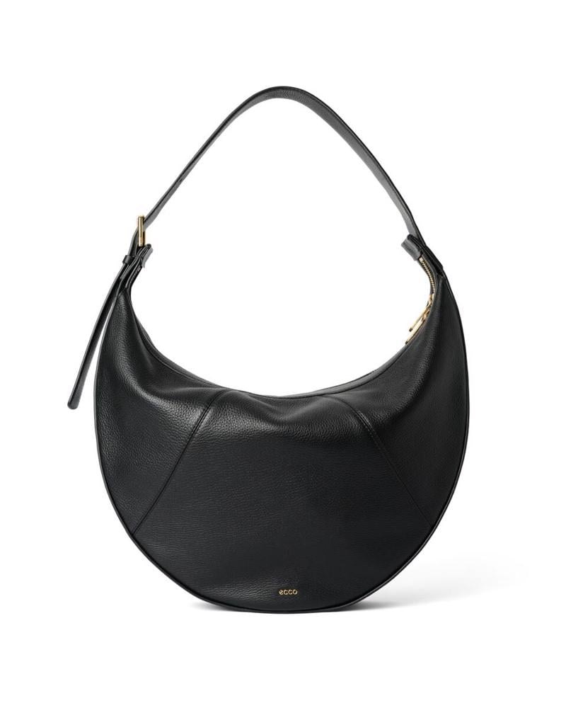 Black ECCO Fortune Bag L Soft Pebbled Leather