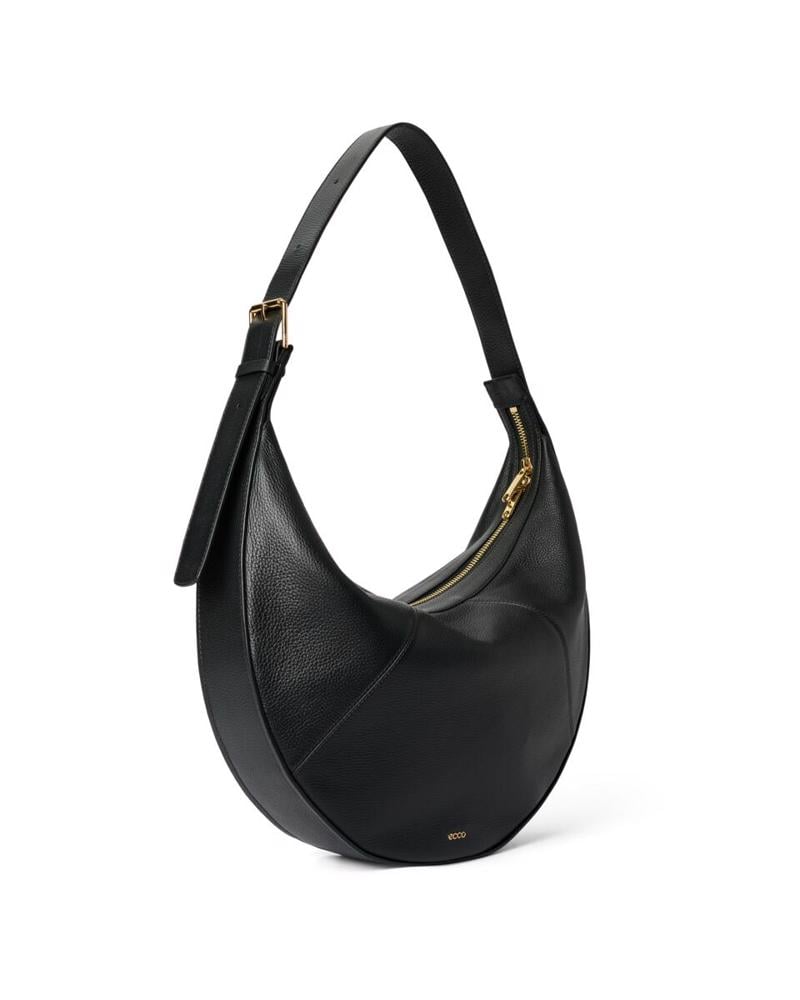 Black ECCO Fortune Bag L Soft Pebbled Leather