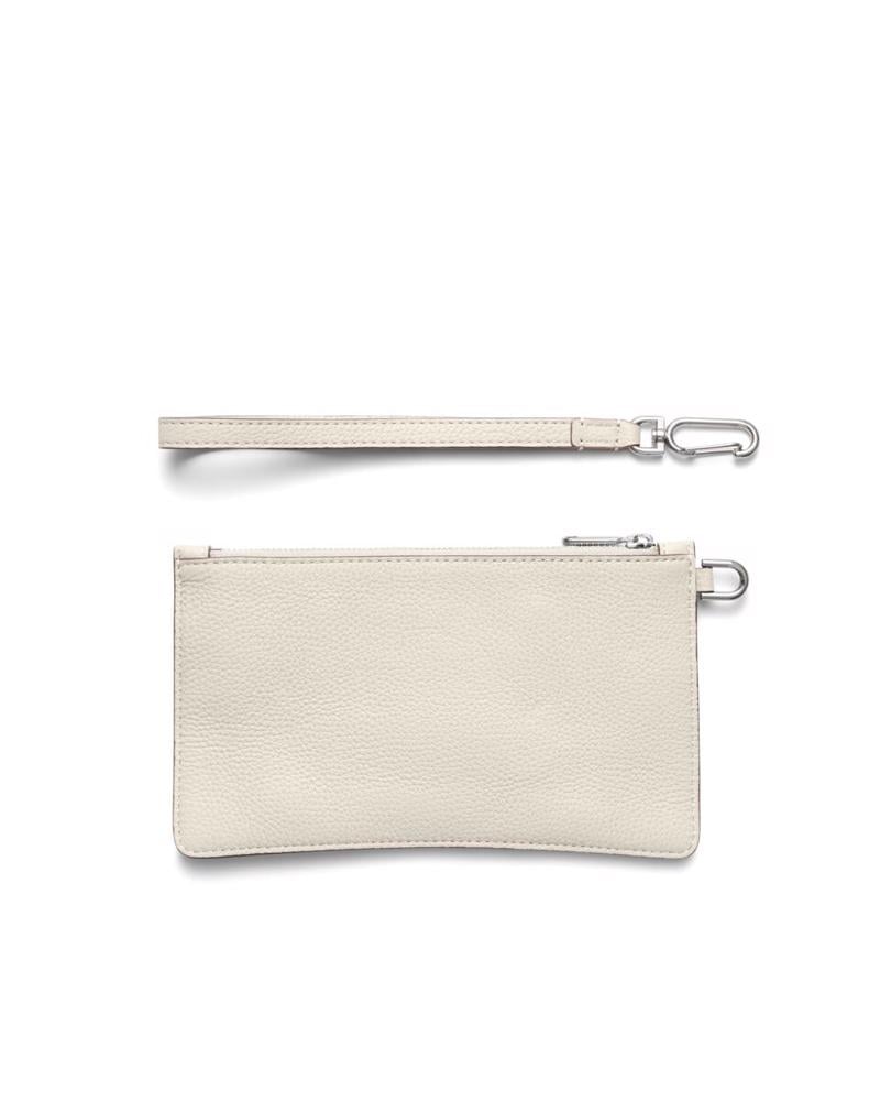 Beige ECCO Wristlet Soft Pebbled Leather
