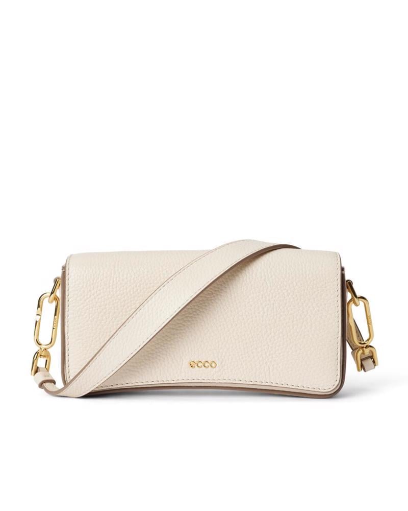 Beige ECCO Pinch Bag S Pebbled Leather Bag