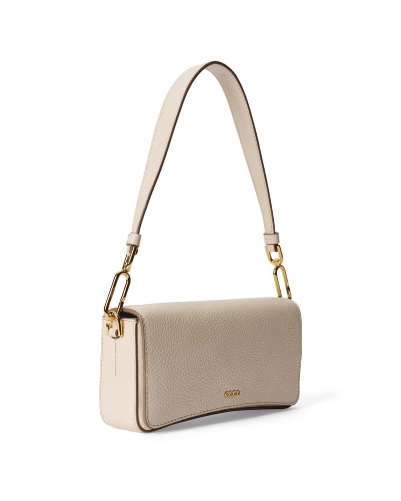 Beige ECCO Pinch Bag S Pebbled Leather Bag