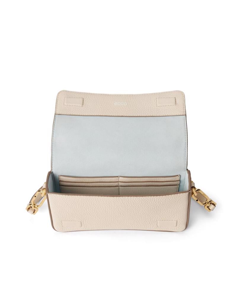Beige ECCO Pinch Bag S Pebbled Leather Bag