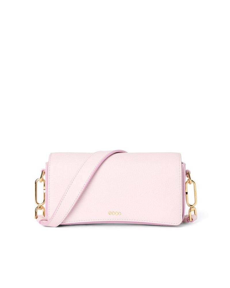 Pink ECCO Pinch Bag S Pebbled Leather Bag