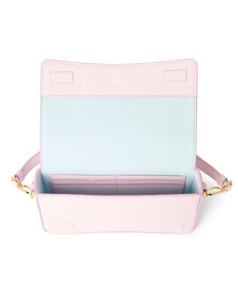 Pink ECCO Pinch Bag S Pebbled Leather Bag