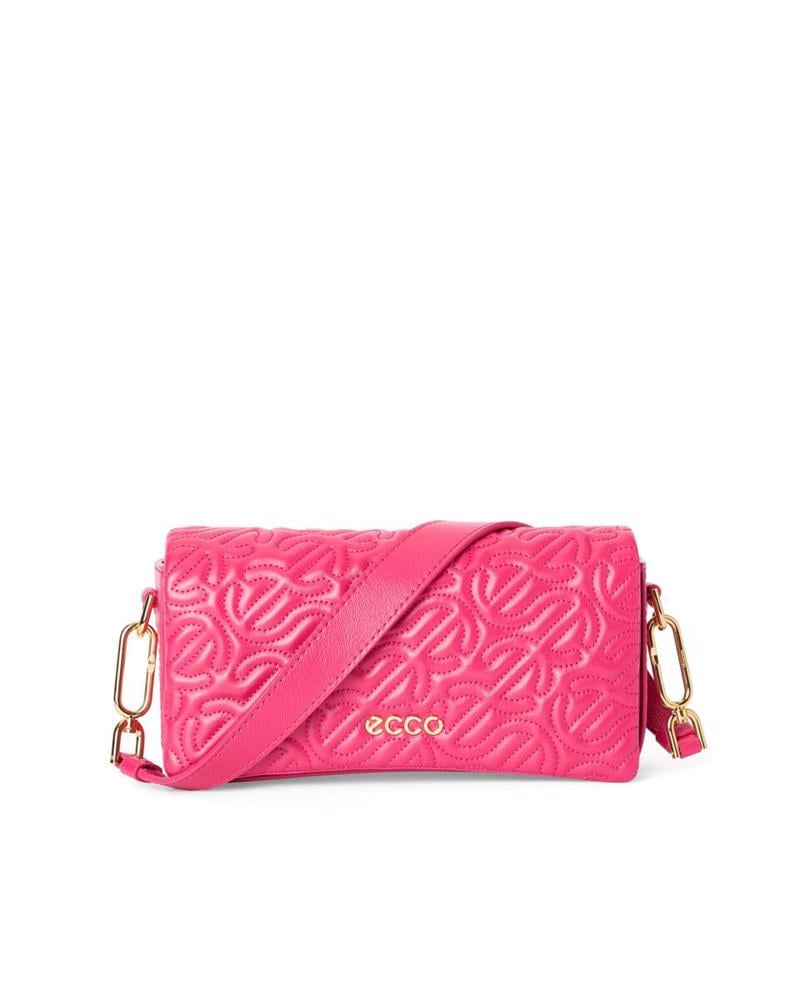 Pink ECCO Pinch Bag S Quilted Wave