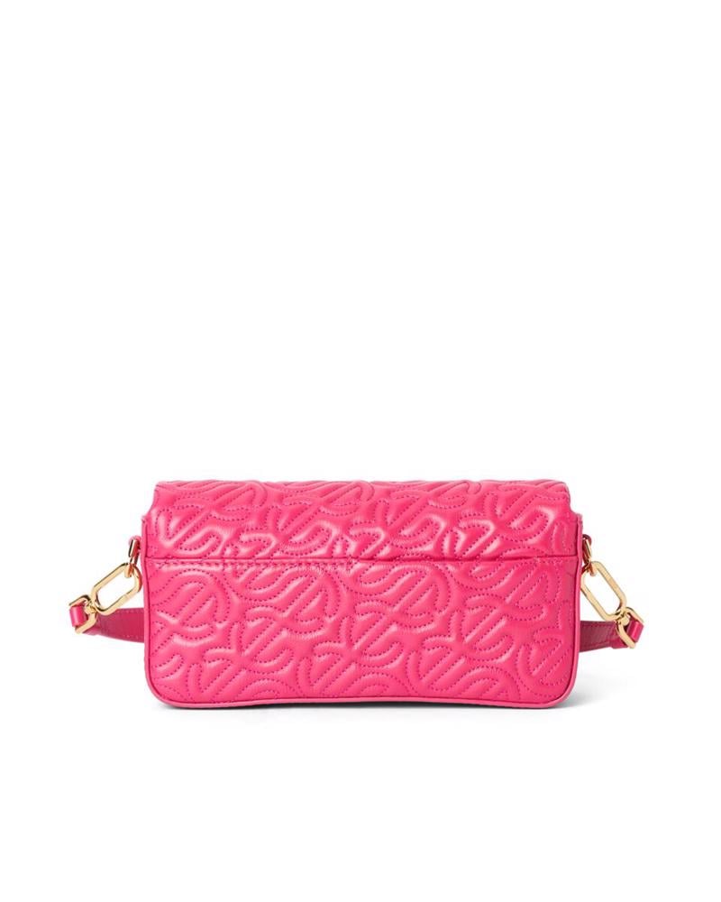 Pink ECCO Pinch Bag S Quilted Wave