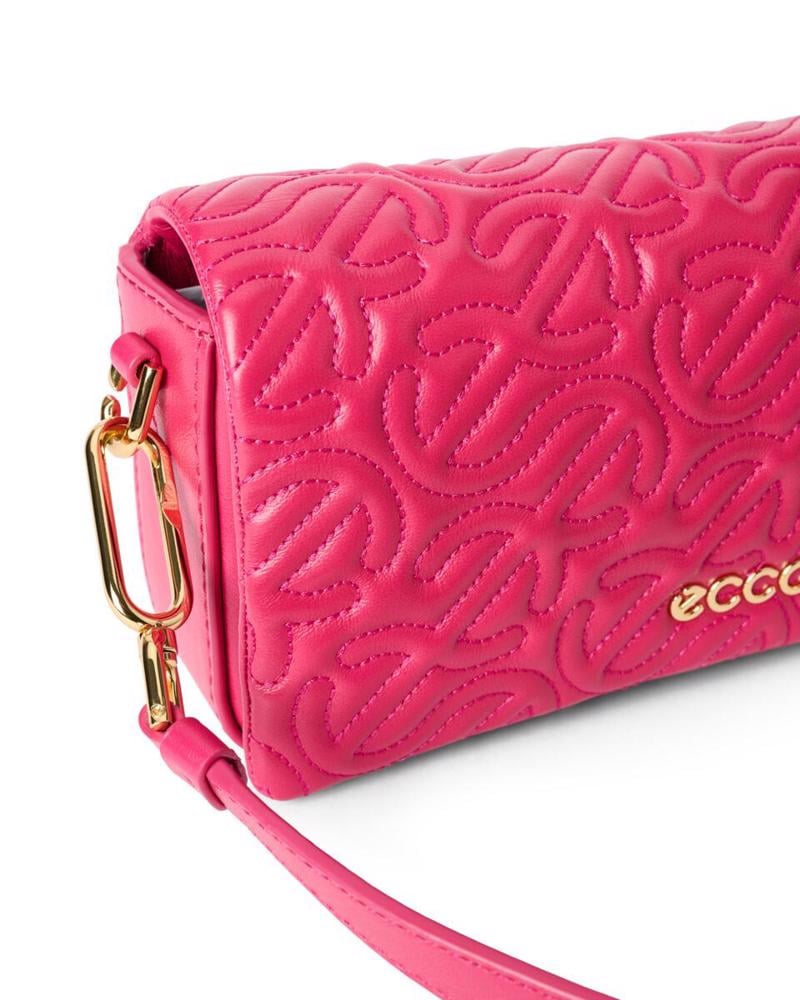 Pink ECCO Pinch Bag S Quilted Wave