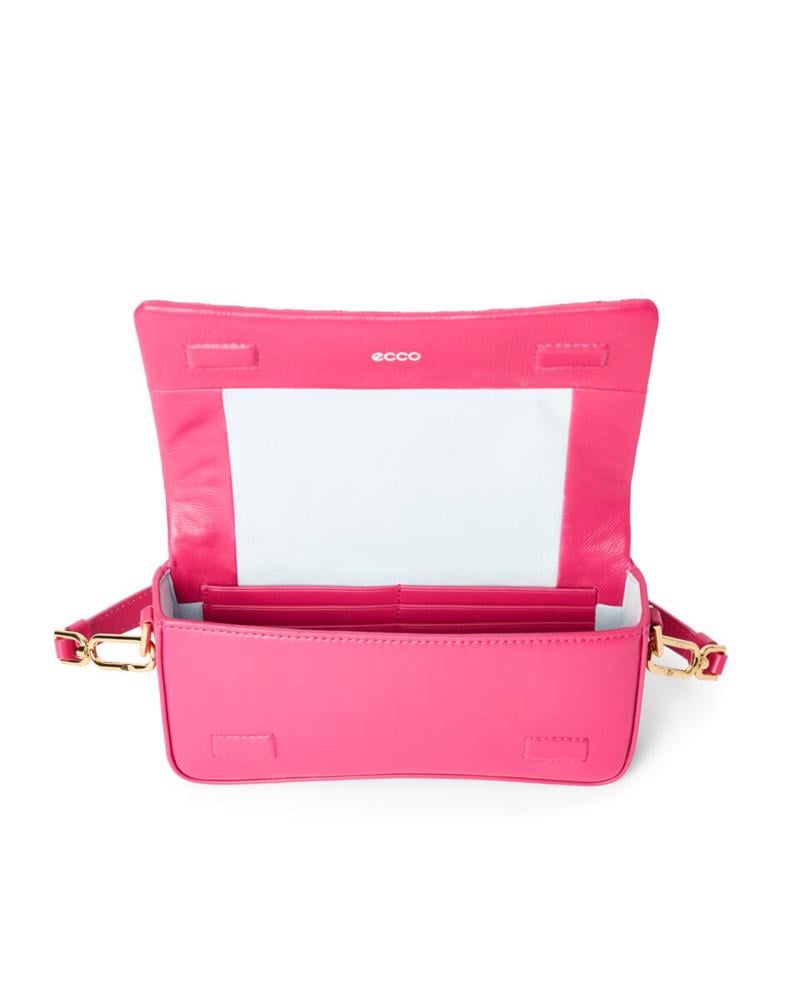 Pink ECCO Pinch Bag S Quilted Wave