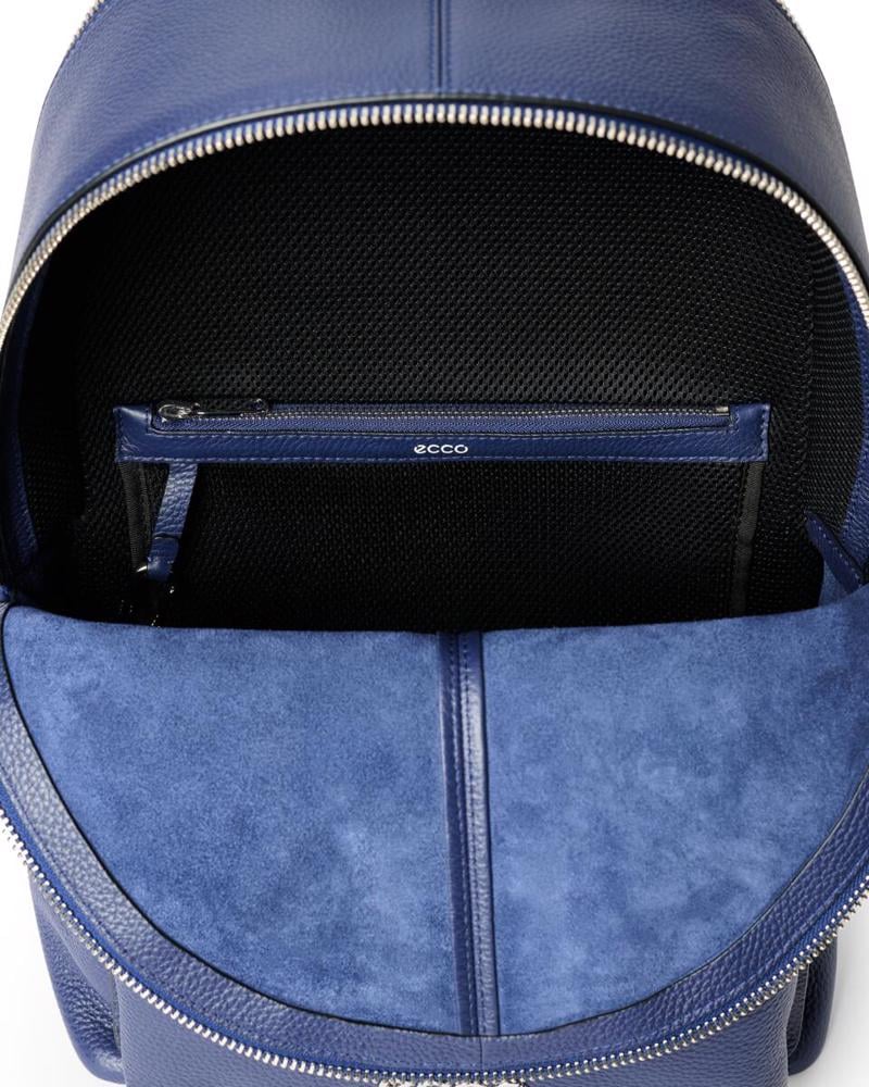 Navy ECCO Round Pack L Soft Pebbled Leather