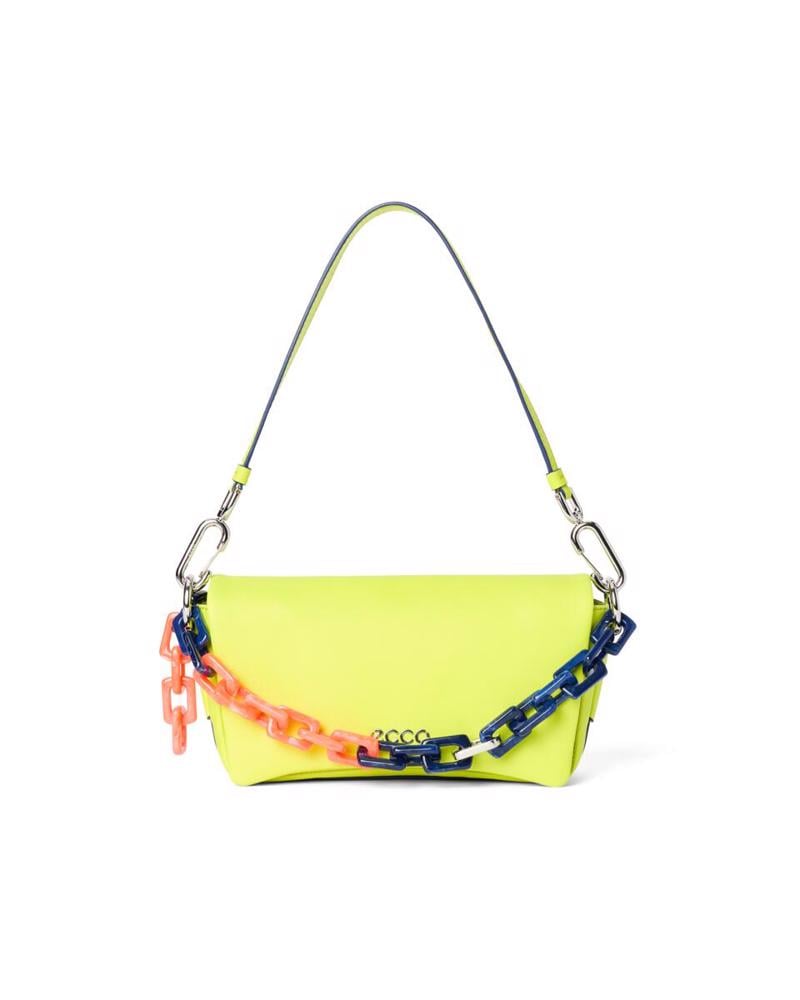 Yellow ECCO Pinch Bag M Soft Chain Color Block
