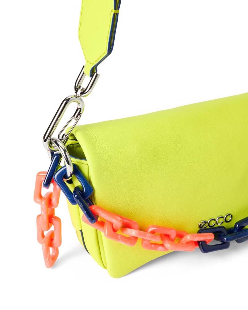 Yellow ECCO Pinch Bag M Soft Chain Color Block