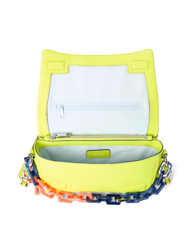 Yellow ECCO Pinch Bag M Soft Chain Color Block