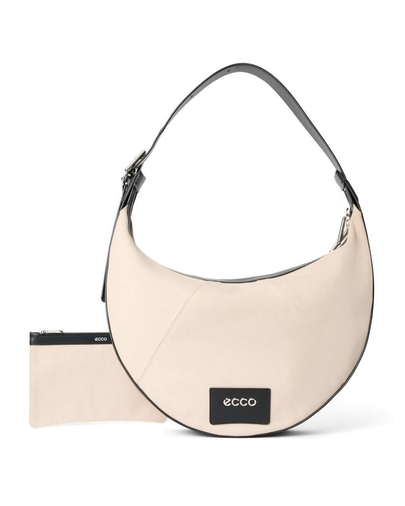 Beige ECCO Fortune Bag L Canvas