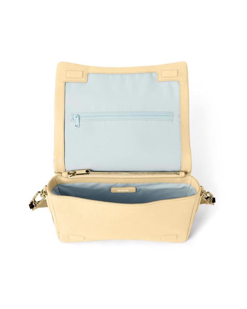 Yellow ECCO Pinch Bag L Soft Pebbled Bag
