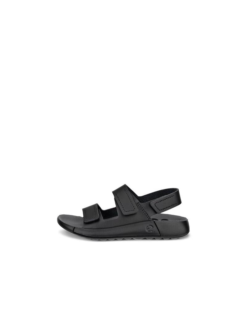Black ECCO COZMO K FLAT SANDAL