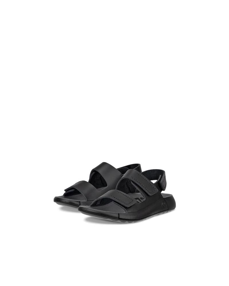 Black ECCO COZMO K FLAT SANDAL