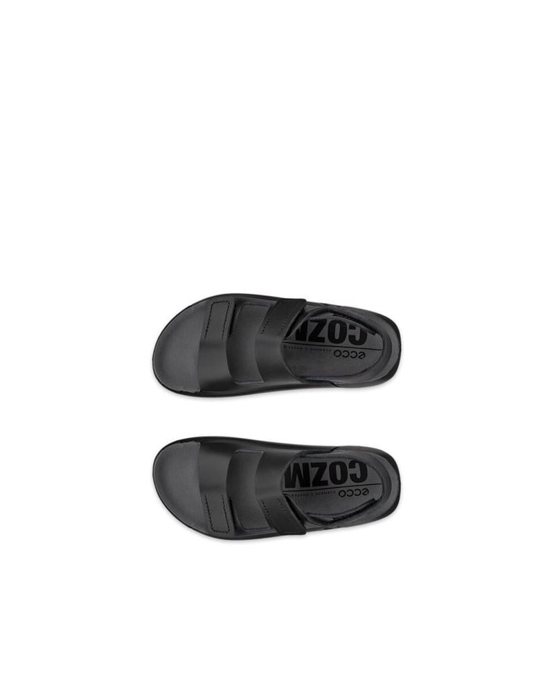 Black ECCO COZMO K FLAT SANDAL