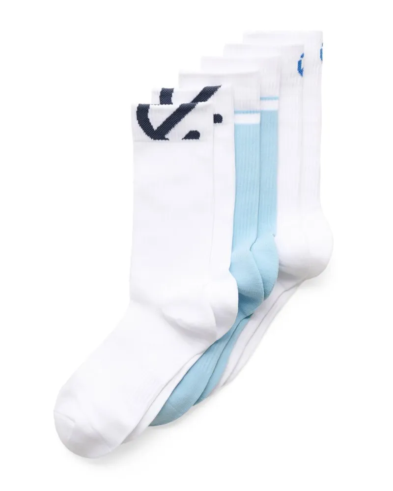 White ECCO Active Everyday Mid-Cut 3-Pack
