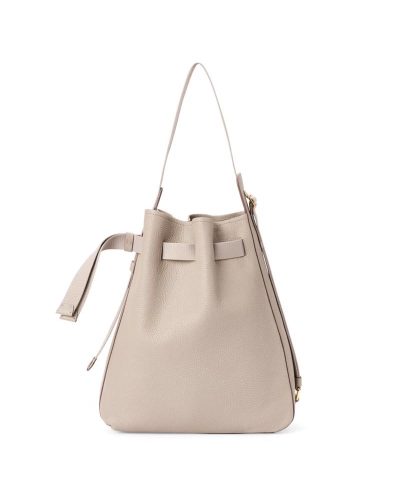 Beige ECCO Sail Bag M Pebbled Leather