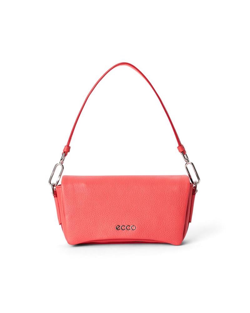 Red ECCO Pinch Bag M Soft Pebbled Leather