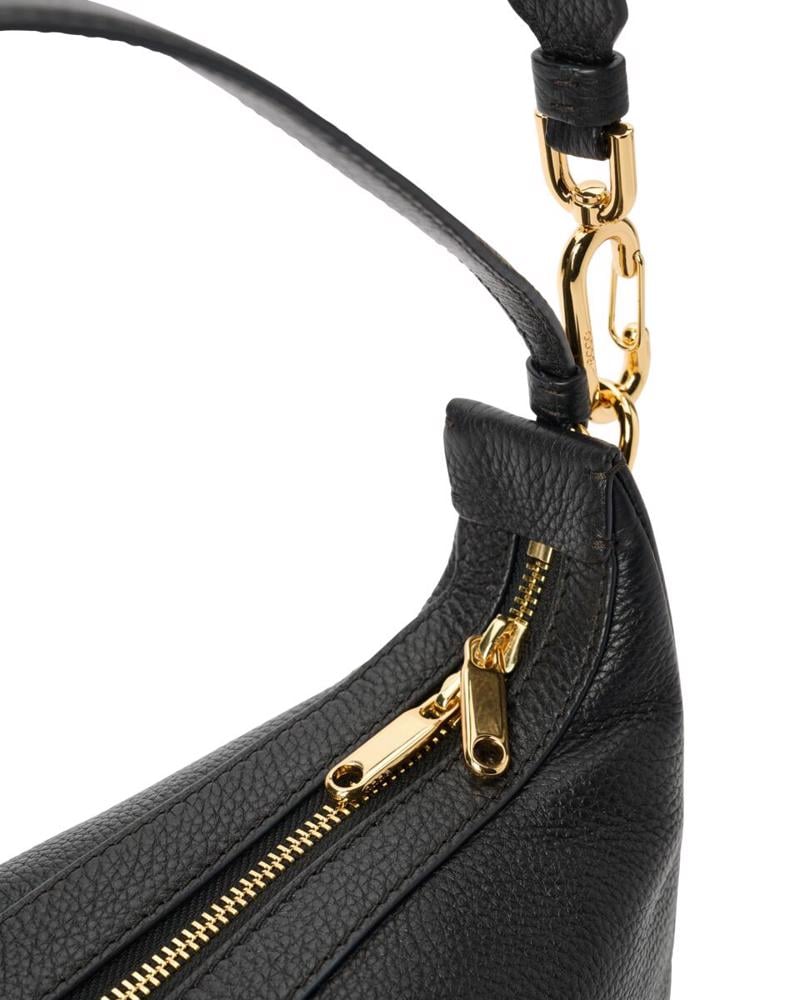 Siyah ECCO Hobo S Soft Pebbled Leather