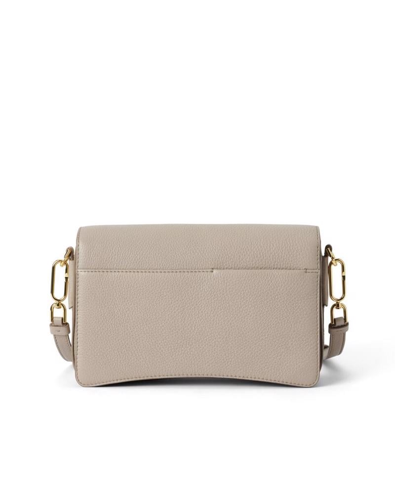 Bej ECCO Pinch Bag L Pebbled Leather Bag