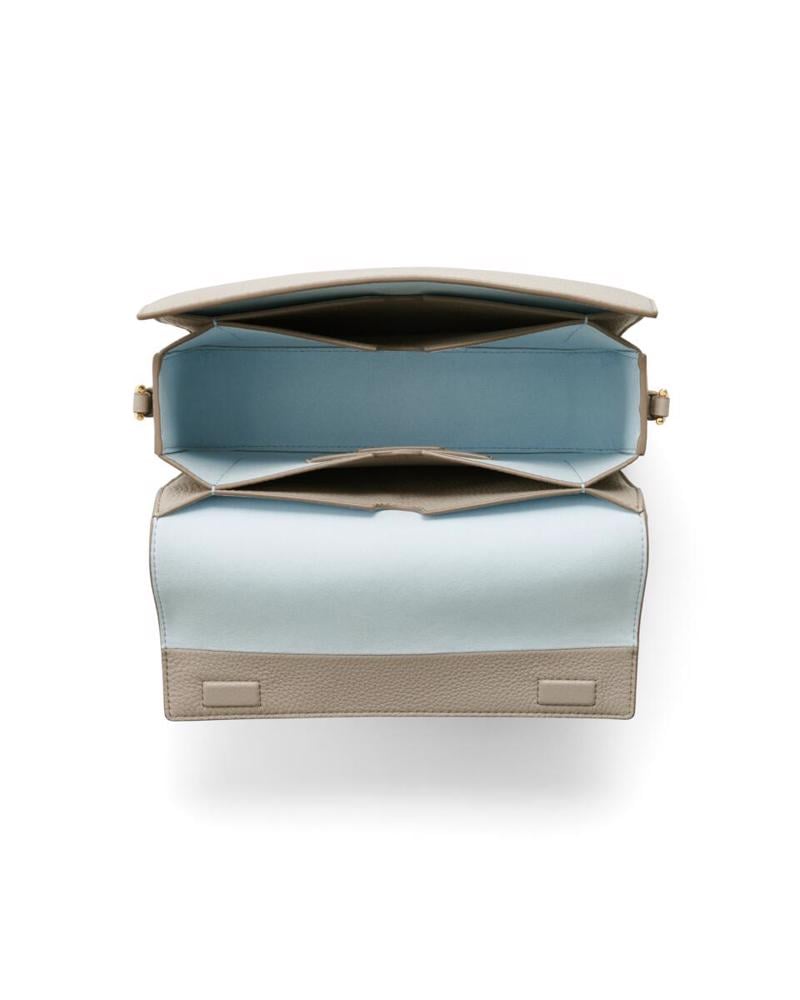 Bej ECCO Pinch Bag L Pebbled Leather Bag