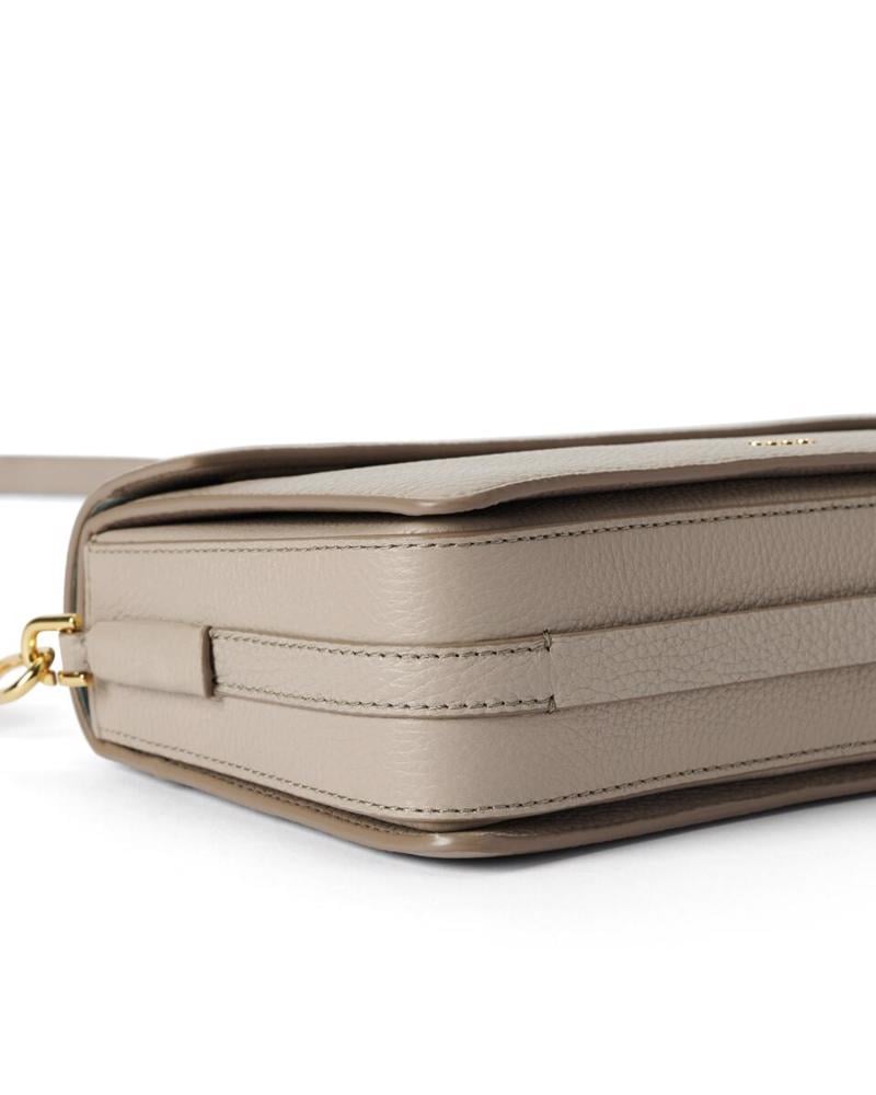 Bej ECCO Pinch Bag L Pebbled Leather Bag